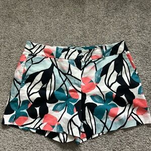 Ann Taylor Floral Women Shorts - Black, Pink, Teal